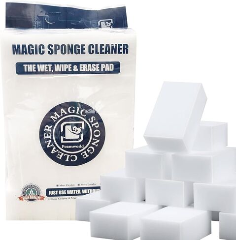 70 قطعة من ممحاة الإسفنج السحرية، إسفنجة ميلامين بكثافة 2X، إسفنجة تنظيف المطبخ المنزلي للأطباق والحمام وحوض الاستحمام والسيارة واللعبة (4.3 × 2.8 × 0.8 بوصة) in Saudi Arabia