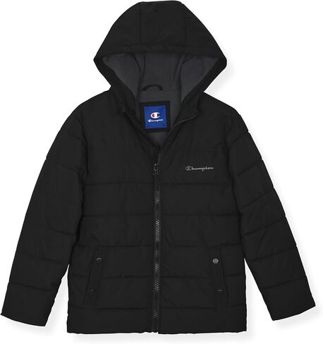 Champion Boys Puffer Jacket for Kids Hooded Winter Coat - Midweight Quilted Insulated Jackets in Saudi Arabia