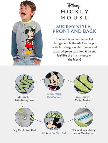 Disney Mickey Mouse Jacket For Kids, Mickey Mouse Boys Jacket, Cotton Bomber Jackets For Boys in Saudi Arabia