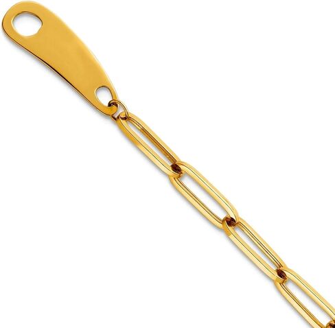 JewelryWeb 14k Solid Yellow Gold Mixed Link Toggle Bracelet 7.5 Inch 8.55mm Wide 0.5mm Thick-Link-Bracelet for Women in Saudi Arabia