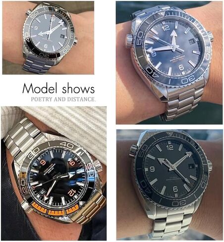 21 مللي متر 904L الفولاذ المقاوم للصدأ أشرطة ساعات يد تناسب أوميغا حزام ساماستر كوكب المحيط 600 GMT الفضة الصلبة حزام الرجال حزام الساعات in Kuwait