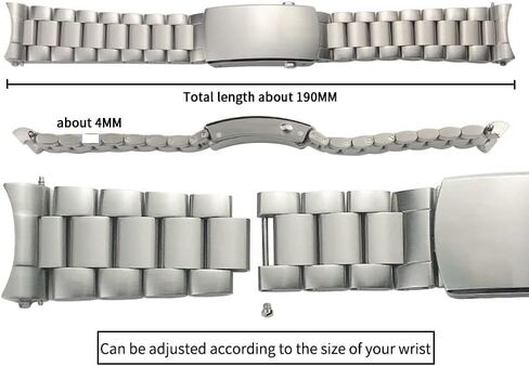 21 مللي متر 904L الفولاذ المقاوم للصدأ أشرطة ساعات يد تناسب أوميغا حزام ساماستر كوكب المحيط 600 GMT الفضة الصلبة حزام الرجال حزام الساعات in Kuwait