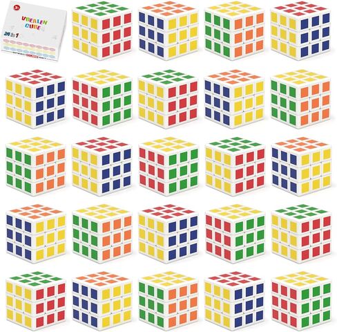 Vdealen 32 Pack Mini Cube Puzzle Party Favors for Kids, 1.18in 3x3 Magic Cube School Rewards & Classroom Prize for Students, Birthday Party Favors Easter Christmas Stocking Stuffers Gifts for Kids in Saudi Arabia