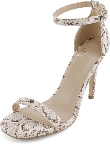 Delicious Women's Jaiden Faux Nubuck Leather Wide Strap Single Sole Heels 4" in Saudi Arabia