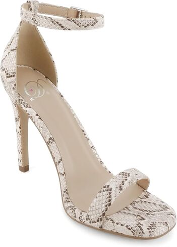 Delicious Women's Jaiden Faux Nubuck Leather Wide Strap Single Sole Heels 4" in Saudi Arabia