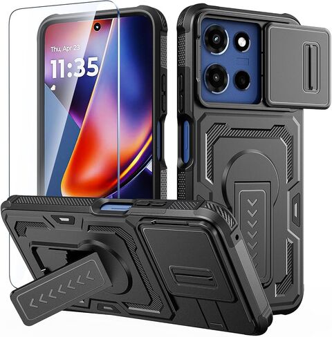 Lanhiem for Samsung Galaxy A23 5G Case, IP68 Waterproof Dustproof with Built-in Screen Protector, Heavy Duty Full Body Protective Phone Case for Galaxy A23 5G, Black/Clear in Kuwait
