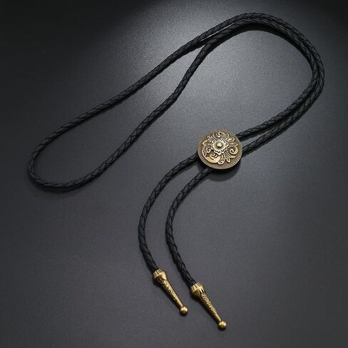 Native American Bolo Tie, Rodeo Cowboy Leather Necktie & Western Necklace – Handmade Costume Accessory for Men and Women in Saudi Arabia
