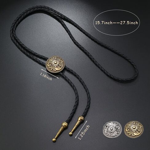 Native American Bolo Tie, Rodeo Cowboy Leather Necktie & Western Necklace – Handmade Costume Accessory for Men and Women in Saudi Arabia