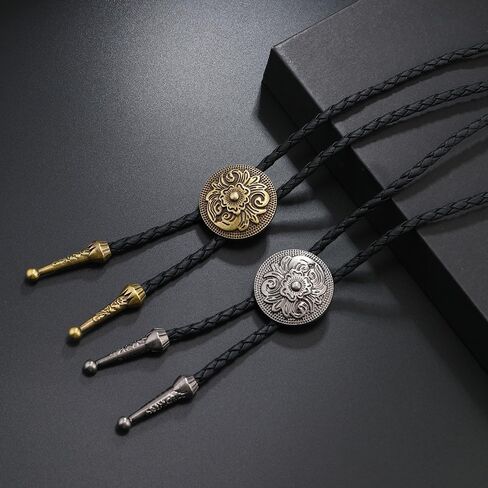 Native American Bolo Tie, Rodeo Cowboy Leather Necktie & Western Necklace – Handmade Costume Accessory for Men and Women in Saudi Arabia