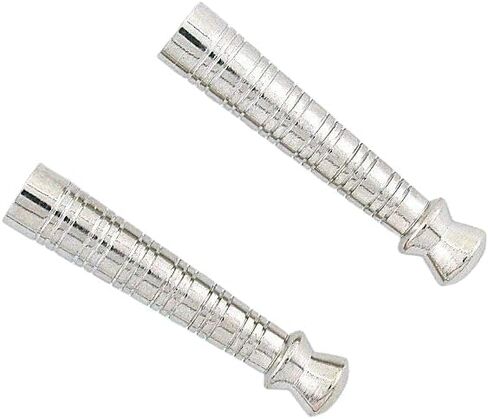 TWO 1 1/4 INCH TAPERED SILVER COLOR BOLO TIPS CF550 in Saudi Arabia