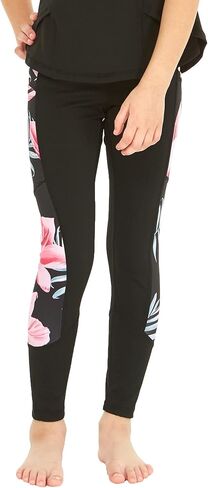 Girl's Hawaiian Athletic Sportswear Leggings with Pockets Side Floral in Floral Patterns in Saudi Arabia