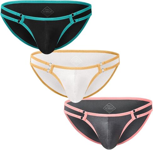 JINSHI Men's Glossy Silk Brief s Sexy Low Rise Ball Pouch Underwear Stretchy Comfortable Smooth Underwears M L XL 2XL in Saudi Arabia