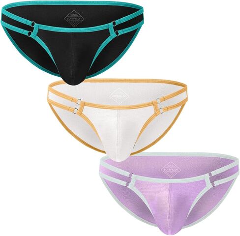 JINSHI Men's Glossy Silk Brief s Sexy Low Rise Ball Pouch Underwear Stretchy Comfortable Smooth Underwears M L XL 2XL in Saudi Arabia