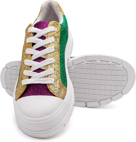 Laforst Mardi Gras Women's Glitter Nonslip Sneaker Shiny Sequin Shoes in Saudi Arabia