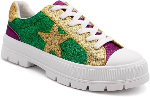 Laforst Mardi Gras Women's Glitter Nonslip Sneaker Shiny Sequin Shoes in Saudi Arabia