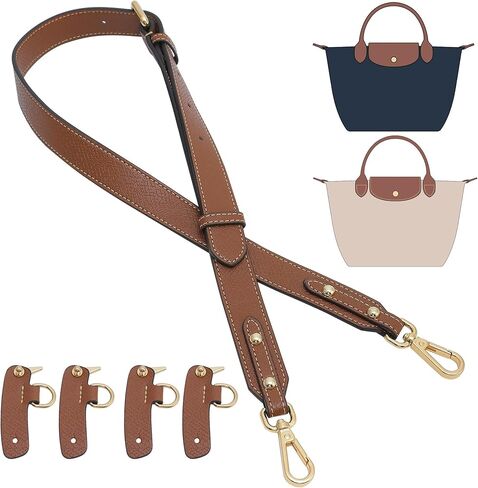 Doxo Purse Strap Replacement Compatible with Longchamp S/M Bag, 4 Upgraded Buckles Leather Bag Strap Conversion Kit for Women Crossbody Bags in Saudi Arabia