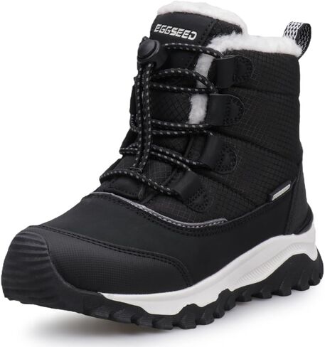 UOVO Kids Boys Girls Winter Snow Boots Shoes Waterproof Fleece Fur Lined Hiking Sneaker Outdoor Boots （Little Kids/Big Kids） in Saudi Arabia
