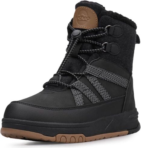UOVO Kids Boys Girls Winter Snow Boots Shoes Waterproof Fleece Fur Lined Hiking Sneaker Outdoor Boots （Little Kids/Big Kids） in Saudi Arabia