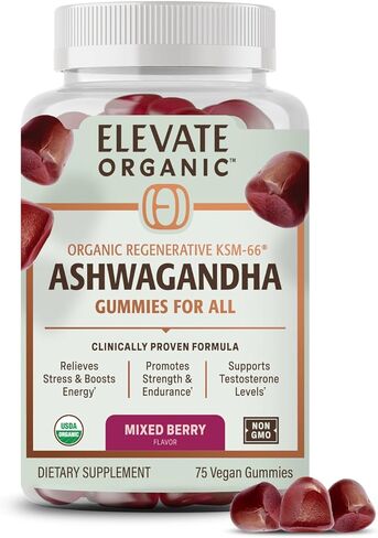 Regenerative Organic Certified® Fermented KSM-66 Ashwagandha® Vegan Gummies with Acti Veda™, Mixed Berry (25 Servings) in Saudi Arabia