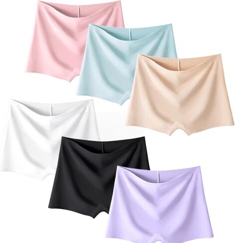 Teen Girls Seamless Boyshorts Underwear No Show Underpants and Breathable Underwear Panties for Dress Age 8-18 in Saudi Arabia