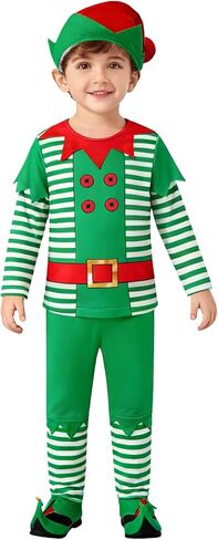 Toddler Baby Boys Girls Christmas Santa Claus Costume Pants Set Outfit with Hats in Saudi Arabia