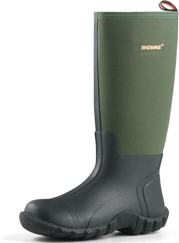 Showave Rubber Boots for Men Insulated Rain Boots Men Neoprene Waterproof Boot Mud Hunting Boot for Gardening Working Farming in Saudi Arabia