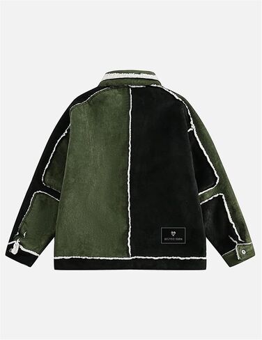 Aelfric Eden Jackets Color Blocking Embroidery Flower Coats Casual Soft Warm Fleece Lined Jacket 2025 Trendy Tops in Saudi Arabia