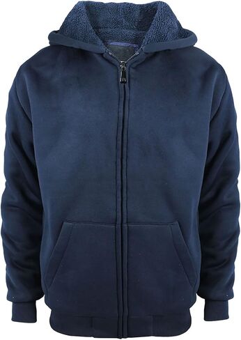 Boys' Sherpa-Lined Fleece Zip-Up Hoodie Sweatshirts Youth Kids Serpa Fleece Sweatshirt in Saudi Arabia