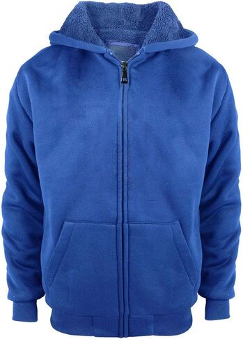 Boys' Sherpa-Lined Fleece Zip-Up Hoodie Sweatshirts Youth Kids Serpa Fleece Sweatshirt in Saudi Arabia