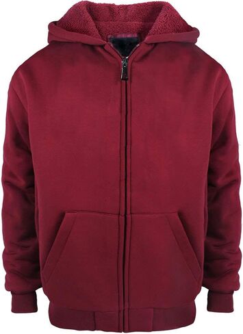 Boys' Sherpa-Lined Fleece Zip-Up Hoodie Sweatshirts Youth Kids Serpa Fleece Sweatshirt in Saudi Arabia
