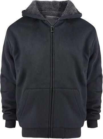 Boys' Sherpa-Lined Fleece Zip-Up Hoodie Sweatshirts Youth Kids Serpa Fleece Sweatshirt in Kuwait