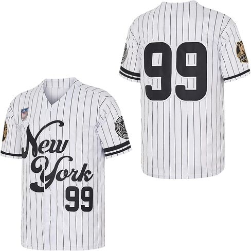 NY Jersey Men's New York 99 Baseball Jerseys Shirts Hip Hop Button Down for Party Xmas in Saudi Arabia