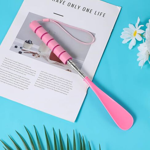 1 Pack Shoe Horn Retractable Shoe Horn Long Handle Foldable Telescopic Shoehorn Shoes Puller Shoes Helper Tool for Seniors Extended Travel Pregnant Women, 12" to 24" Adjustable in Saudi Arabia