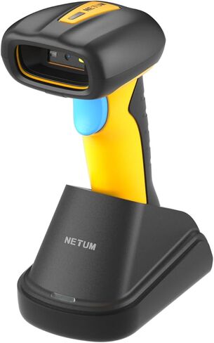 NETUM 2D QR Industrial Bluetooth Barcode Scanner with Charging Dock, Upgraded Wireless 2D/1D Bar Code Reader, 2600mAh Battery, Drop Dust WaterProof, Hands-Free for Windows, Mac, Android, iOS (NT-1950) in Kuwait
