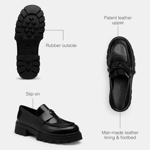 Coach Mens Patent Platform Loafer in Saudi Arabia