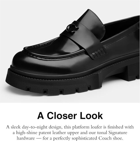 Coach Mens Patent Platform Loafer in Saudi Arabia