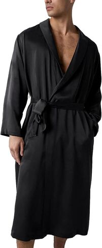 Lunya Washable Silk Robe - Thermoregulating Silk Robes for Men - Luxurious Washable Silk Fabric - Comfortable Loungewear in Saudi Arabia
