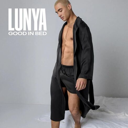 Lunya Washable Silk Robe - Thermoregulating Silk Robes for Men - Luxurious Washable Silk Fabric - Comfortable Loungewear in Saudi Arabia