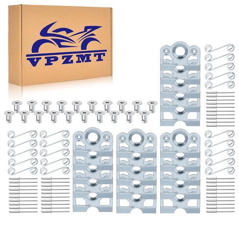 1/4 Turn Quick Release Steel Slot Head Dzus Button with Springs and Dimpled Tabs (10 Pack) in Kuwait