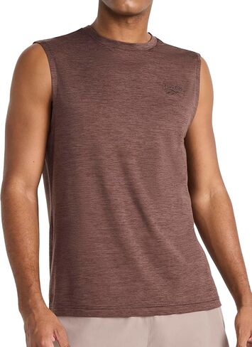 Reebok Apparel Men's Elite Sleeveless, Ebony Heather in Saudi Arabia