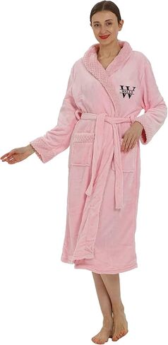 Personalized Plush Robe for Women and Men - His and Her Robes with Custom Name/Monogram - Super Soft Luxurious Spa Bathrobes in Saudi Arabia