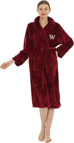 Personalized Plush Robe for Women and Men - His and Her Robes with Custom Name/Monogram - Super Soft Luxurious Spa Bathrobes in Saudi Arabia