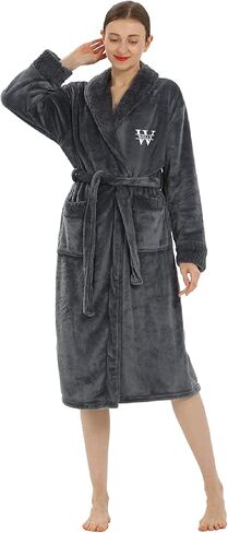 Personalized Plush Robe for Women and Men - His and Her Robes with Custom Name/Monogram - Super Soft Luxurious Spa Bathrobes in Saudi Arabia