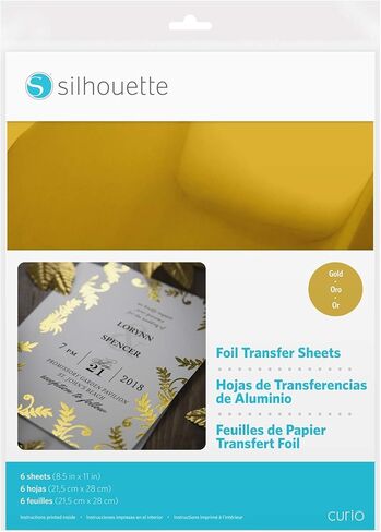 Silhouette Printable Adhesive Foil 8.5"X11" 8/Pkg - Gold in Kuwait