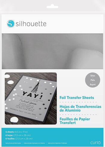 Silhouette Printable Adhesive Foil 8.5"X11" 8/Pkg - Gold in Saudi Arabia