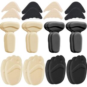 بطانات كعب لحشو الأحذية للأحذية النسائية - حشو أحذية للأحذية الكبيرة جدًا للنساء مع حشوات لأصابع القدم، وحشوات لأصابع القدم لملاءمة كبيرة جدًا (12 زوجًا) in Kuwait