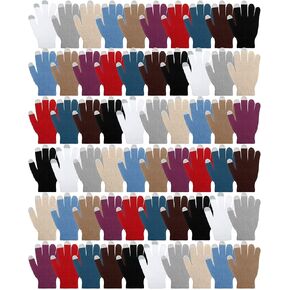 Foaincore Winter Touchscreen Gloves Bulk Stretch Unisex Knit Texting Gloves Pack for Men Women Adults in Saudi Arabia