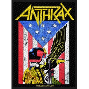 Anthrax - Judge Dread Woven Sew On Patch 8cm x 10cm in Saudi Arabia