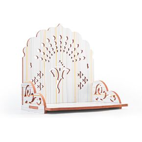 Wooden Temple Wall Mounted Hanging Table top Pooja Mandir God Stand Shelf for Home Office and Gifting (Om) in Kuwait