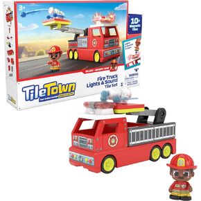 Tile Town Pet Vet Magnetic Tiles Construction Building Playset + Figures, Kids 3-6+, New Action Tiles for Action Play, Realistic Builds, Creative Toy, Great Gift for Boys & Girls in Kuwait